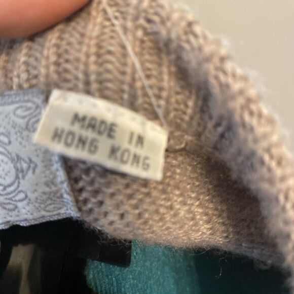 Jubiana Women Brown Bead Embellished Grandma Sheik Wool Blend Sweater Size L - Picture 8 of 8